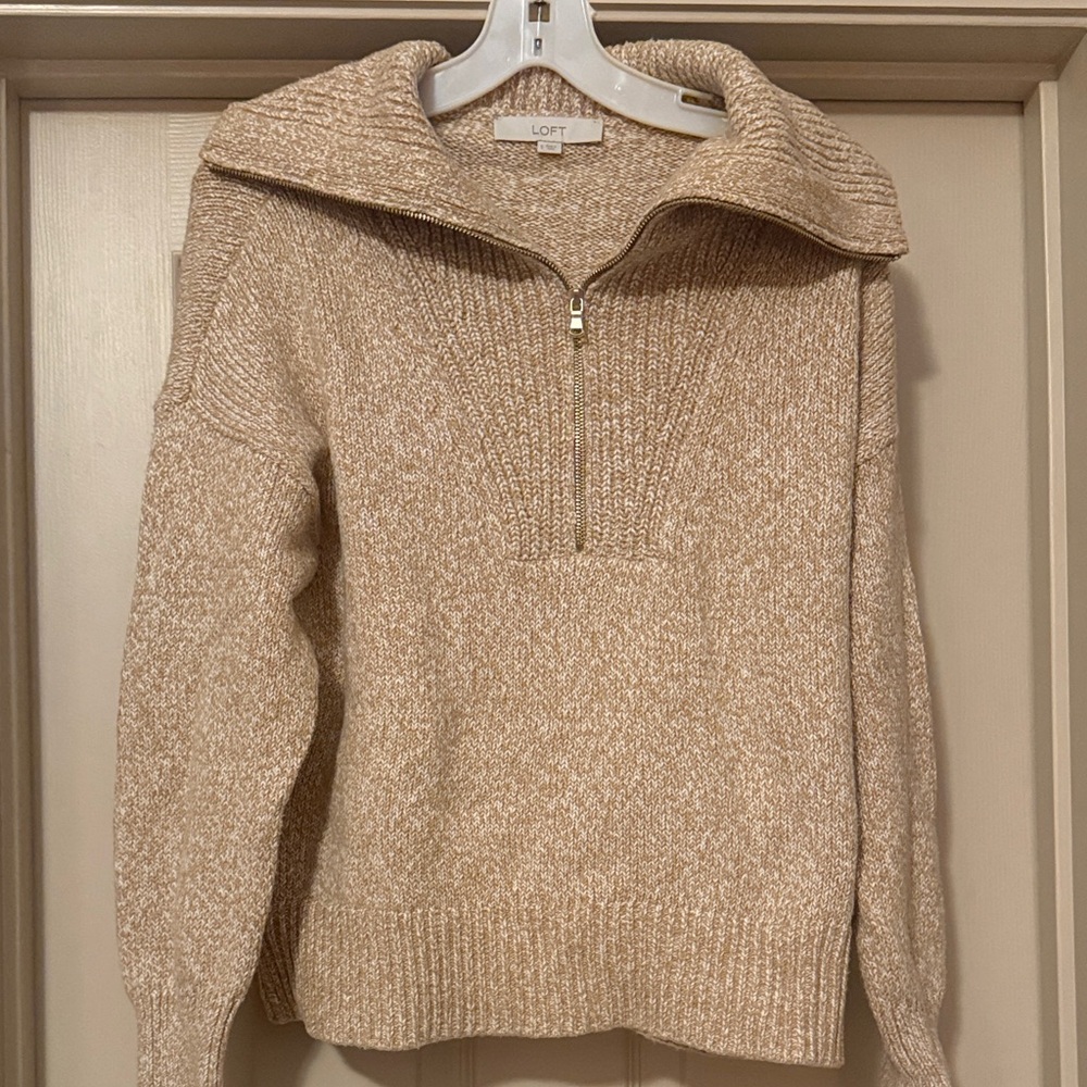 LOFT Women's Beige Cowl Neck Sweater (size Small)